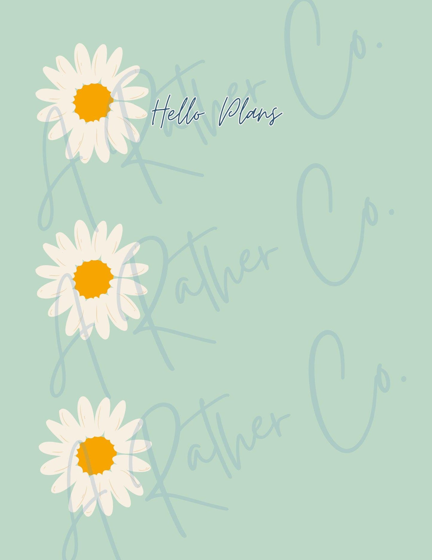 Hello Plans Monthly Undated Planner - DIGITAL