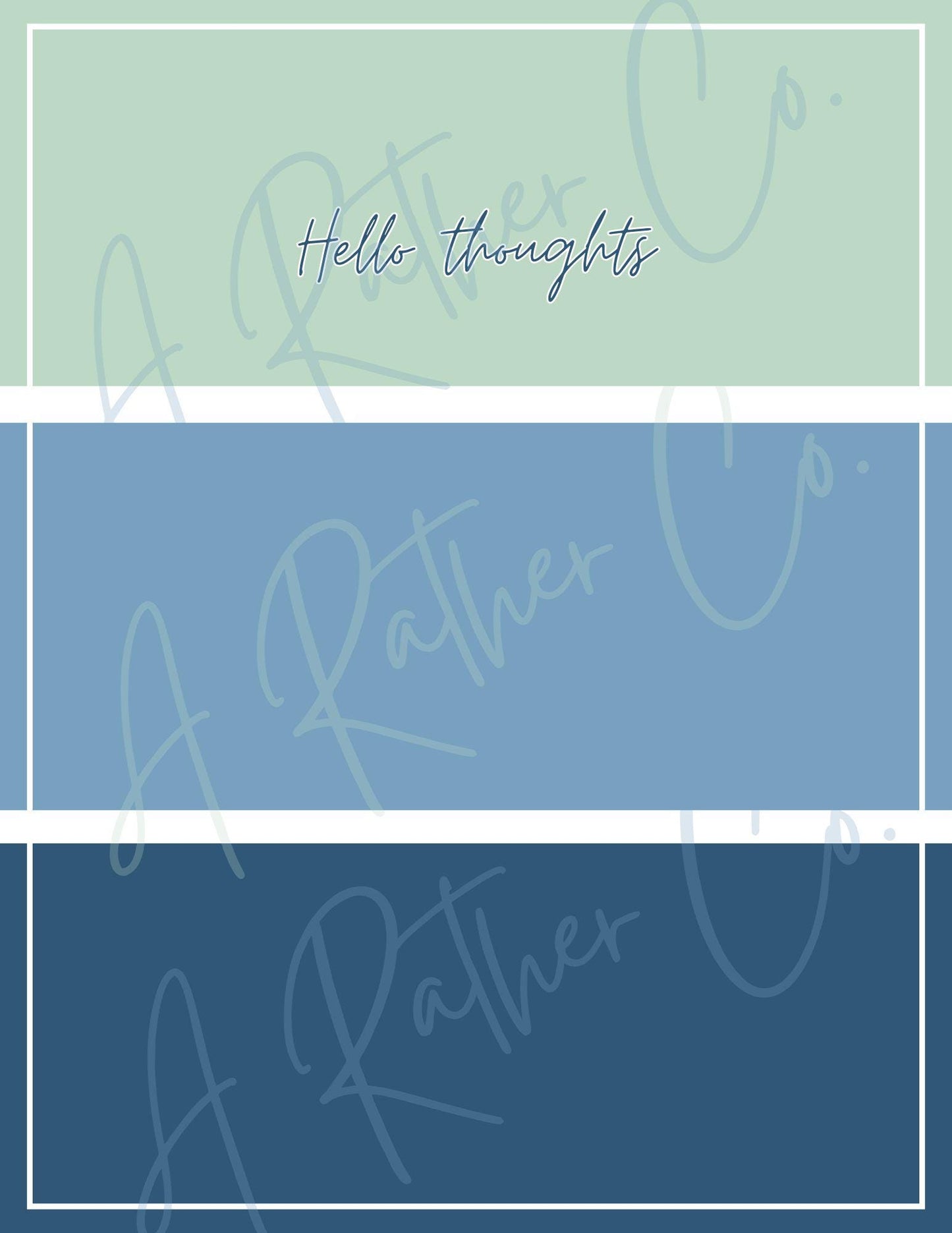Hello Thoughts Notebook - DIGITAL