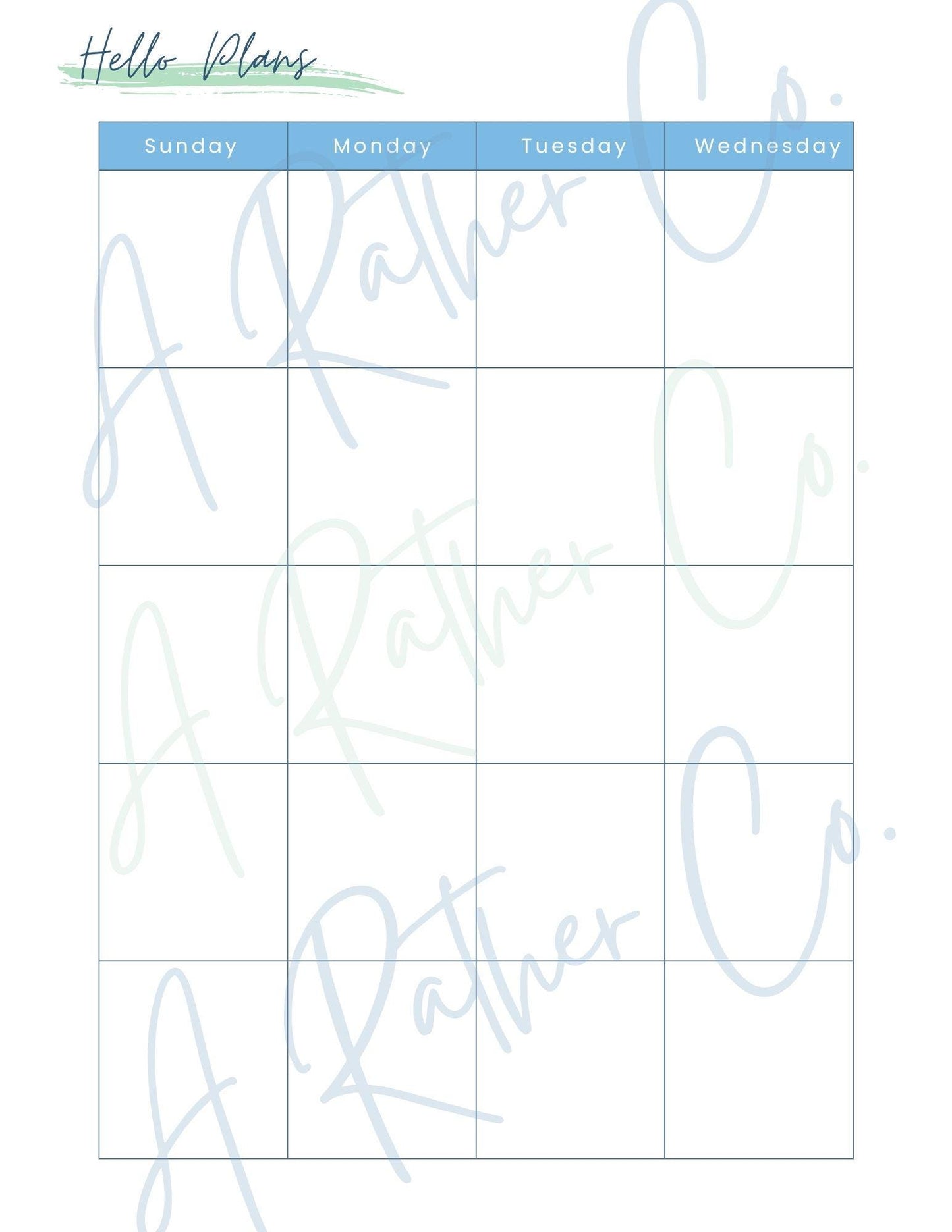 Hello Plans Monthly Planner - Undated