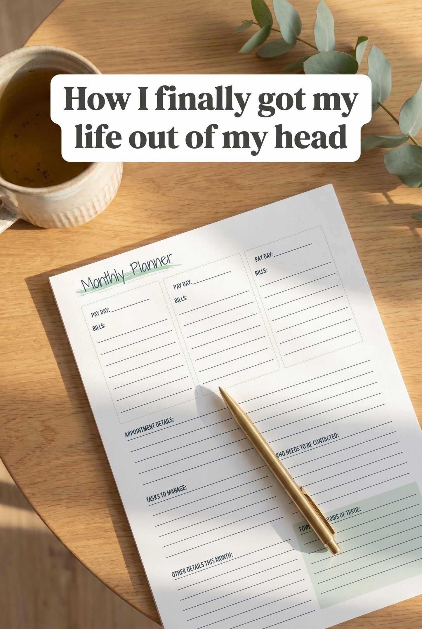 Hello Plans Monthly Undated Planner - DIGITAL